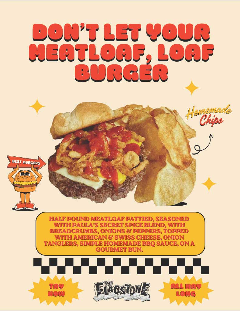 Flagstone Meatloaf burger of the month may